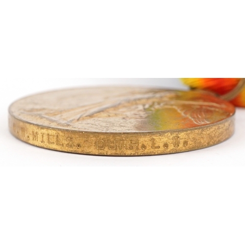 2664 - A British military World War I medal pair awarded to 54956 PTE.W.W.MILLS.DURH.L.I.