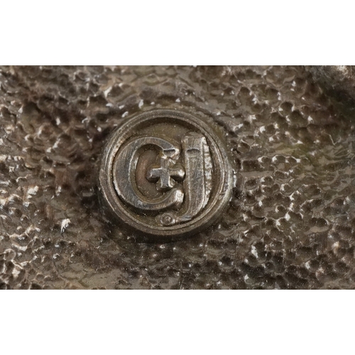 1843 - Three vintage belt buckles including 1986 motorcycle buckle and a white metal wings and torch flame ... 