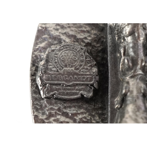 1844 - Dragon Designs Tanside, a white metal and enamel Celtic cross belt buckle, 8cm in diameter.