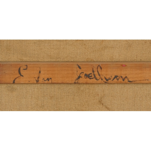 2333 - Street scene, 20th century continental school oil on canvas, signed, within a gilt frame, 49cm x 39c... 