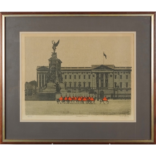 2335 - Robert Tavener - Buckingham Palace no. 4, 20th century artist's proof print, framed and glazed, 43cm... 