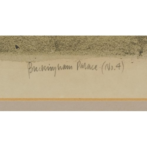 2335 - Robert Tavener - Buckingham Palace no. 4, 20th century artist's proof print, framed and glazed, 43cm... 