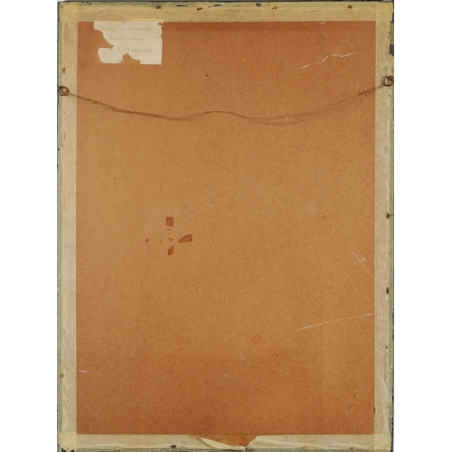 2465 - R. A Pendered - Walls & Gardens, 20th century watercolour on paper, framed and glazed, 77cm x 55cm.