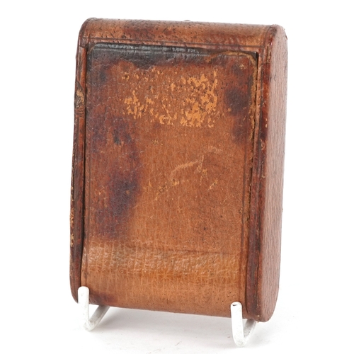 23 - An Art Deco Jaeger LeCoultre folding alarm clock with Arabic numerals, 9cm high.