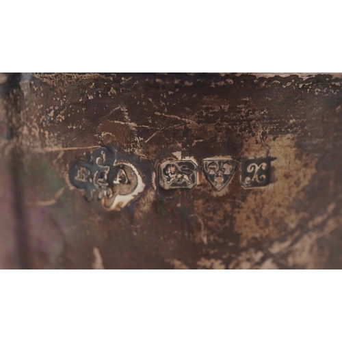 3641 - Antique and later silver comprising two twin handled trophies, a Dutch caddy spoon and set of 830 gr... 