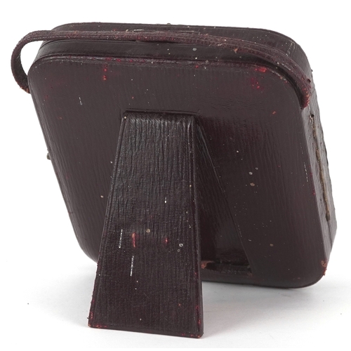 3673 - A gentlemen's silver plated oversized pocket watch having enamelled dial, housed in an Edwardian sil... 