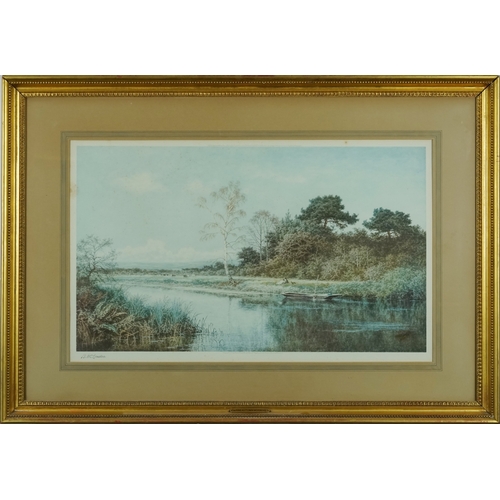 2278 - B. W. Leader - A Fine Autumn Morning, early 20th century British school Fine Art Trade Guild pencil ... 