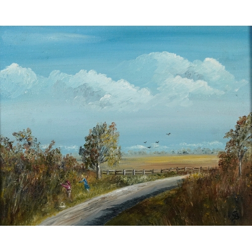 2456 - C. B. Summers - Romney Marsh, Kent, late 20th century British school oil on canvas within a gilt fra... 