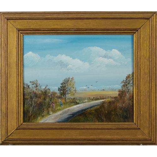 2456 - C. B. Summers - Romney Marsh, Kent, late 20th century British school oil on canvas within a gilt fra... 