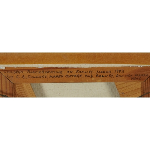 2456 - C. B. Summers - Romney Marsh, Kent, late 20th century British school oil on canvas within a gilt fra... 