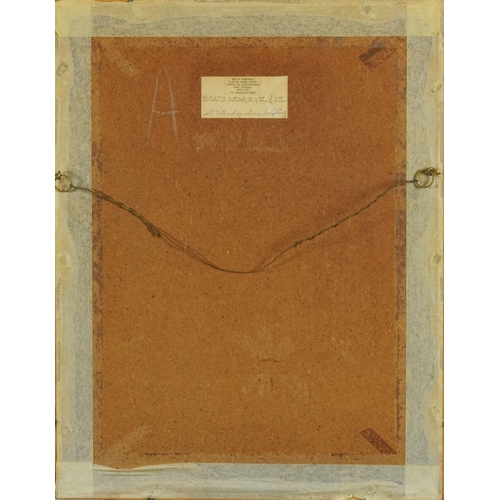 2521 - W. Freeman - Boats near Rye, 20th century British school watercolour on paper, signed, framed and gl... 