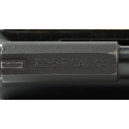 1380 - A vintage Webley & Scott Tempest .22 cal air pistol with box, 21cm in length.