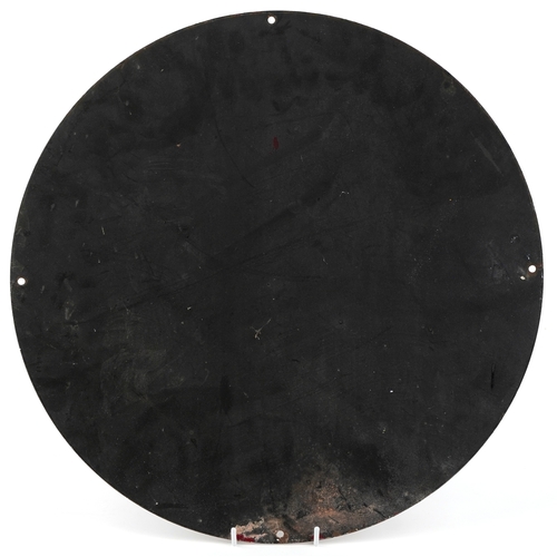 1303 - A King & Barnes Fine Sussex Ales enamelled tin advertising sign, 46cm in diameter.