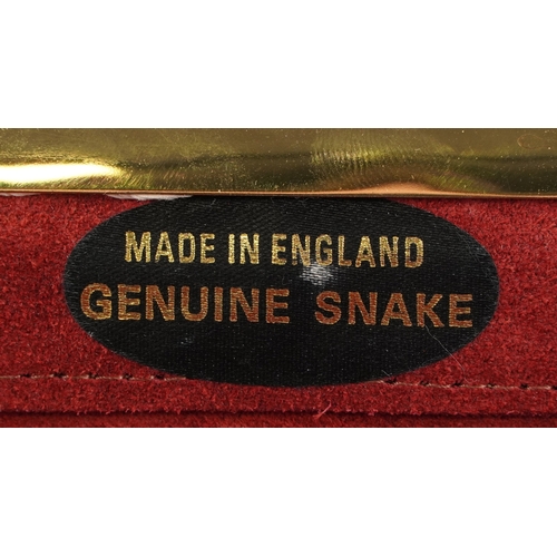 1018 - A group of vintage ladies handbags including a snakeskin, lizard skin and an Art Deco style beaded p... 