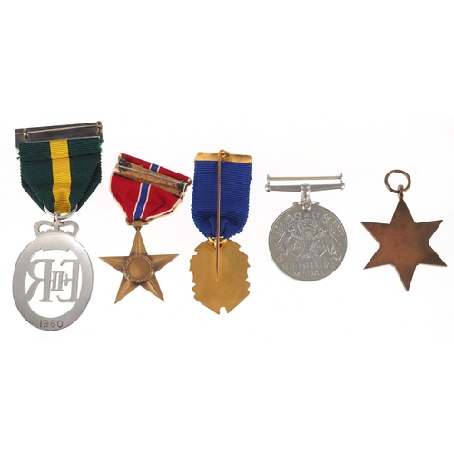 2692 - British military medals including an OBE with box, Territorial medal, dress medals and postage box a... 