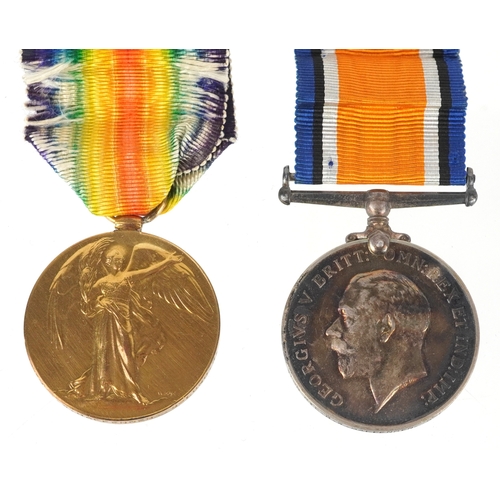 2673 - A British military World War I medal pair and death plaque awarded to 4198 PTE RICHARD WILLIAM HAFFE... 