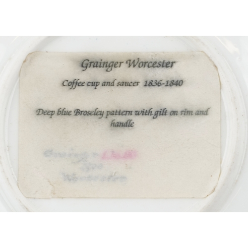 425 - A collection of 19th century English porcelain tea cups, coffee cups and saucers, including Worceste... 