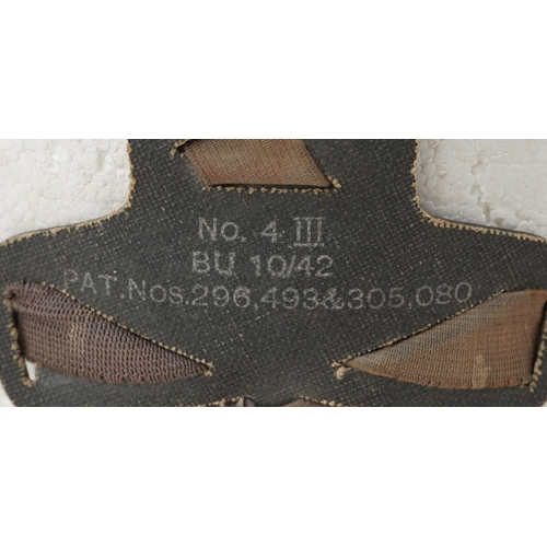 2802 - A British military issue No. 4 III gas mask with canvas case.