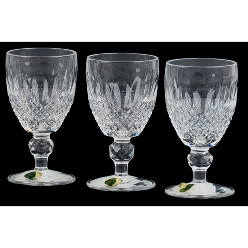 665 - A set of six Waterford Crystal Colleen claret glasses, 12cm high.