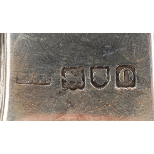 3575 - Philip Hanson Abbot, an Edwardian silver pedestal caster, London 1909, 17cm high, 173.2g.