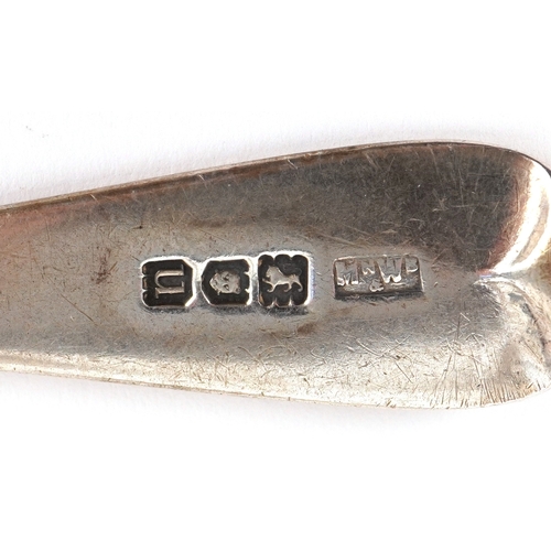 3620 - Antique and later silver including a tea strainer, cut glass jars with silver lids, Georgian spoons ... 