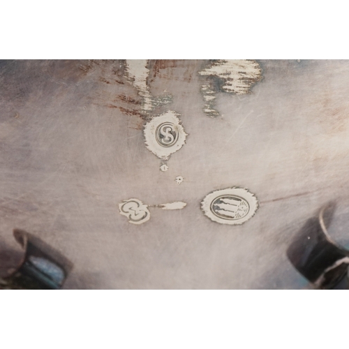 3562 - Carl M. Cohr of Fredericia, a Danish silver milk jug raised on four feet having naturalistic handle,... 