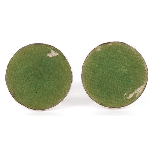 3677 - A T Cannon Ltd., a pair of Elizabeth II circular silver dwarf candlesticks, Birmingham 1973, 7cm hig... 