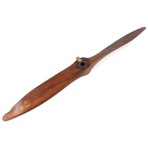 2764 - A vintage wooden aeroplane propeller engraved DRG No Z3073/1 ANZANI.1100C.C L.H.T and D5.0 P4.35 A.C... 