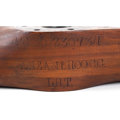 2764 - A vintage wooden aeroplane propeller engraved DRG No Z3073/1 ANZANI.1100C.C L.H.T and D5.0 P4.35 A.C... 
