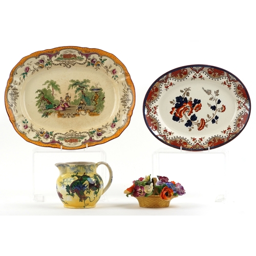 1678 - Early 20th century pottery including a Doulton Burslem and Mintons transfer printed platters and a C... 