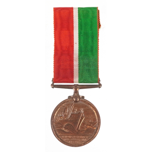 2703 - A British military Mercantile Marine War medal awarded to John I Ford.