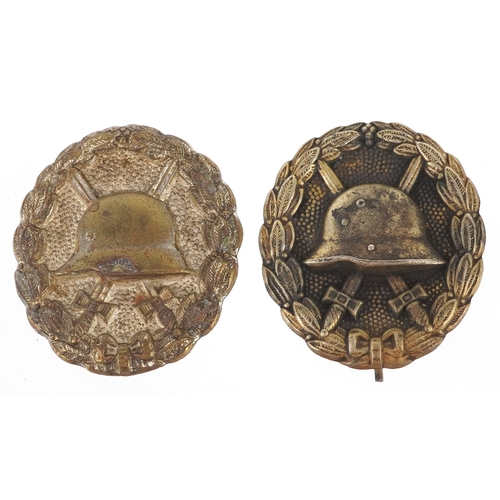 2744 - Two German military interest Wound style badges.