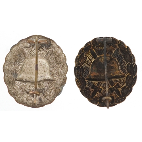 2744 - Two German military interest Wound style badges.