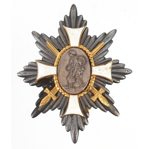 2716 - A German military interest enamelled Field Honour badge/Hamburg Cross.