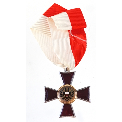 2720 - A German military interest enamelled Lübeck Hanseatic Cross.