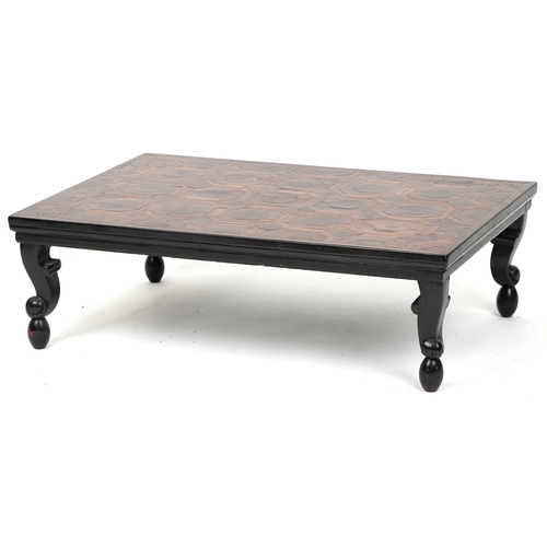 2003 - An 18th century mahogany and oyster veneered rectangular occasional table, the top with wire inlaid ... 