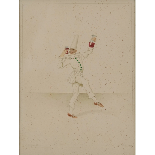 2450 - B. D. P - Costume designs, a pair of early 20th century continental school lithographs, indistinctly... 