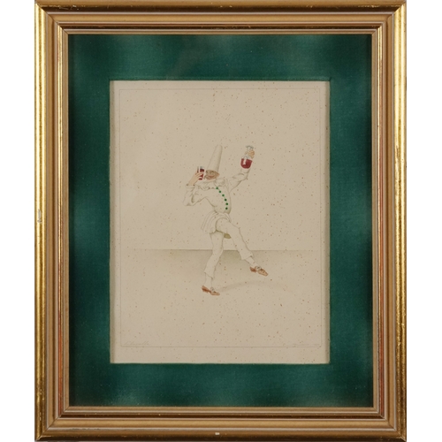 2450 - B. D. P - Costume designs, a pair of early 20th century continental school lithographs, indistinctly... 