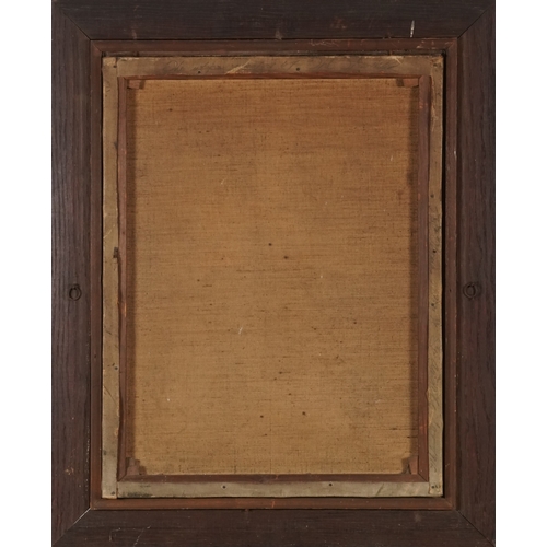 2494 - J. Thomas - Swan and goslings on a lake, 19th century British school oil on canvas, indistinctly sig... 