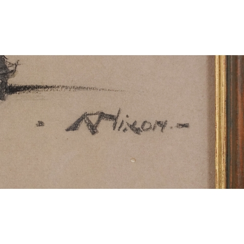 2398 - A. Nixon - Ross, 20th century British school mixed media on paper, framed and glazed, 45cm x 87cm.