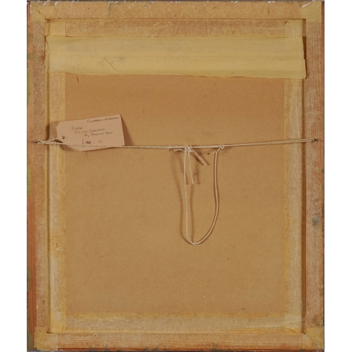 2393 - Pauline Ann - Birth, 20th century oil on canvas within a painted frame, 44cm x 33cm.