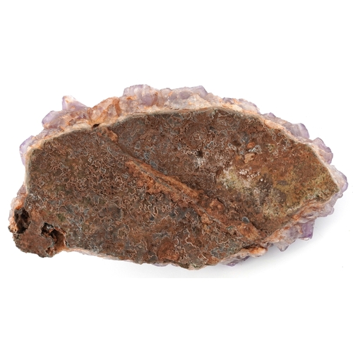 338 - A large natural amethyst crystal cluster specimen, 30cm wide.