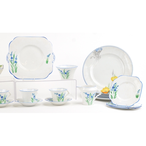 1767 - A collection of Art Deco china including a Franz porcelain tea cup and saucer, an Osborne part tea s... 