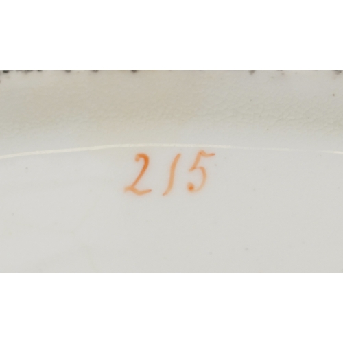 431 - 19th century English porcelain teaware, possibly Coalport, including a teapot, sugar bowl and milk j... 