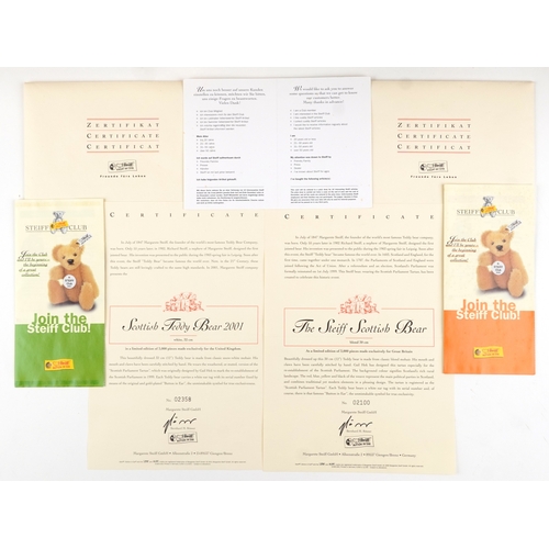 718 - Two Steiff limited edition collectable teddy bears with boxes and certificates comprising the Steiff... 