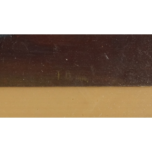 2532 - T. Brian- Still life basket of oranges, 19th century British school oil on canvas within a giltwood ... 