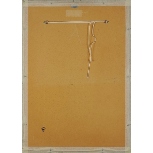 2324 - Donna Southern (Eastbourne 1960 2024) - Country Path, abstract composition, mixed media on paper, fr... 