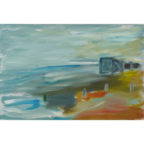 2262 - Donna Southern (Eastbourne 1960-2024) - Abstract composition, oil on canvas, unframed, 91cm x 61cm.