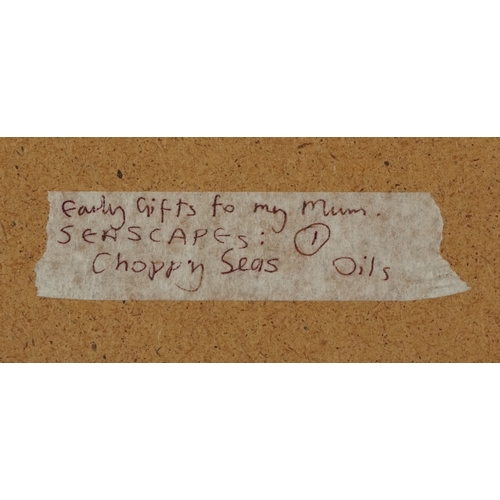 2421A - Donna Southern (Eastbourne 1960-2024) - Choppy Seas number 1, mixed media on paper, framed and glaze... 