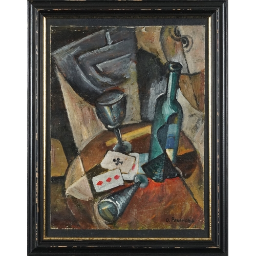 2531 - **WITHDRAWN**Olga Rozanova - (1886-1918) - Still life, early 20th century Russian school oil on canv... 